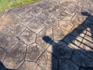 colored stamped flagstone concrete